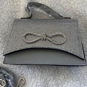 Aldo small silver evening bag